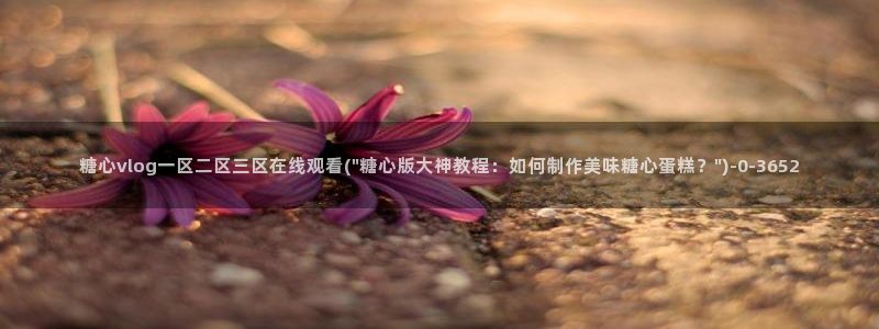 糖心vlog是啥